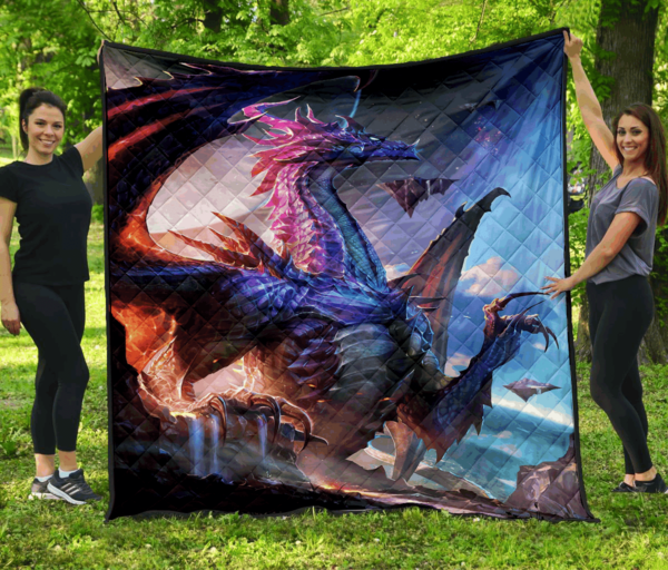 Dragon Quilt Blanket Dhc1001655Vt , 50 X 60 Inch, Quilt Bed Set