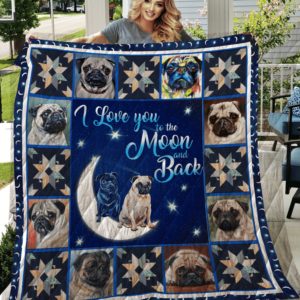 Pug Quilt Blanket DHC13122979VT , 50 x 60 Inch, Quilt Bed Set