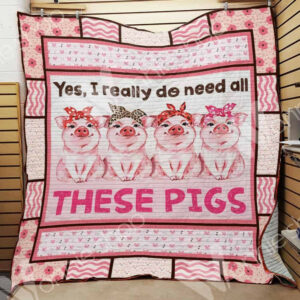 Pig Quilt Blanket DHC0602768TD , 50 x 60 Inch, Quilt Bed Set