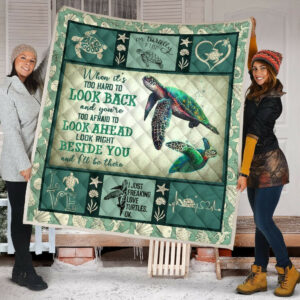 Quilt Blanket Turtles Turtles Beside You Aqua Dhc09121260Dd , 50 x 60 Inch, Quilt Bed Set