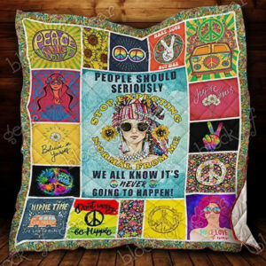Dont Worry Be Hippie CLD170746 Quilt Blanket , 50 x 60 Inch, Quilt Bed Set