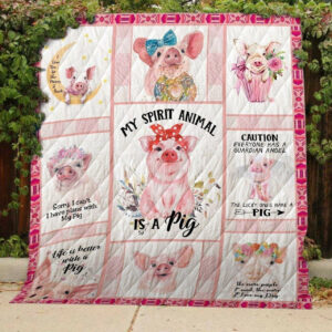 Pig Quilt Blanket DHC13121730VT , 50 x 60 Inch, Quilt Bed Set
