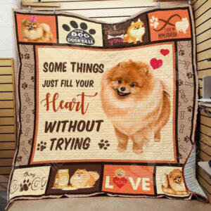 Pomeranian Dog Quilt Blanket DHC0602586TD , 50 x 60 Inch, Quilt Bed Set
