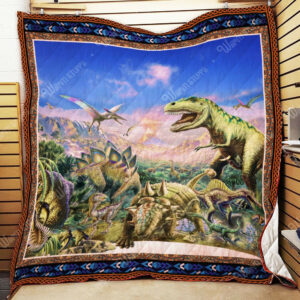 Dinosaur World Quilt Blanket Kb2 Dhc131263Dd , 50 x 60 Inch, Quilt Bed Set