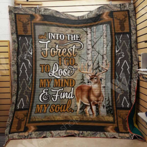 Deer Hunting Quilt Blanket DHC1102686TD , 50 x 60 Inch, Quilt Bed Set