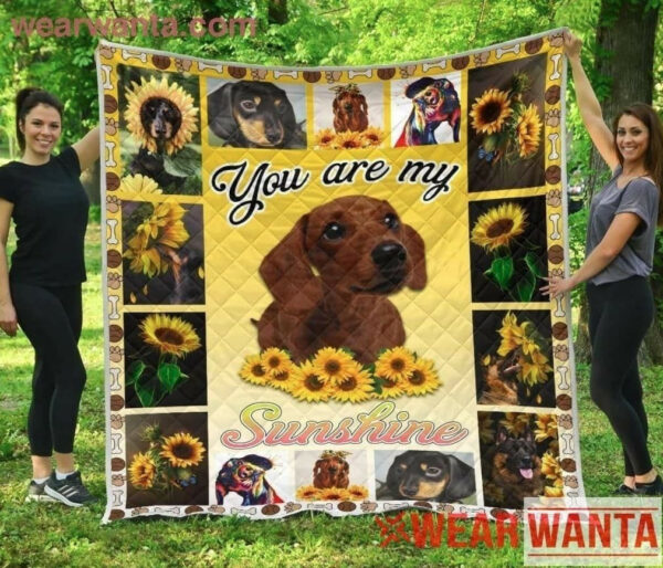 Dachshund Dachshund Sunshine Quilt Blanket Dhc04011897Dd , 50 X 60 Inch, Quilt Bed Set