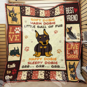 Doberman Pinscher Dog Blanket LNT0612025 Quilt Blanket , 50 x 60 Inch, Quilt Bed Set