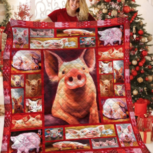 Pig I Am Pinker Than The Peach Quilt Blanket Dhc04011601Dd , 50 x 60 Inch, Quilt Bed Set