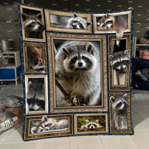 Raccoon Quilt Blanket DHC150120652TD , 50 x 60 Inch, Quilt Bed Set