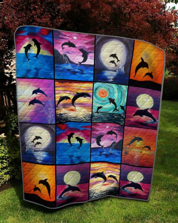 Dolphin Quilt Blanket Dhc13122962Vt , Quilt Bed Set Size Single, Twin, Full, Queen, King, Super King