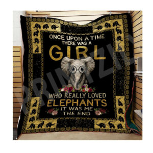 Elephant Once Upon A Time Quilt Blanket DHC0201201167TD , 50 x 60 Inch, Quilt Bed Set