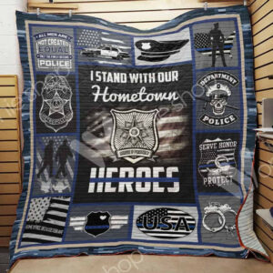 Police Quilt Blanket DHC1102168TD , 50 x 60 Inch, Quilt Bed Set