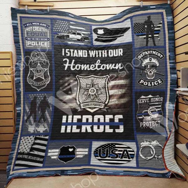 Police Quilt Blanket Dhc1102168Td , 50 X 60 Inch, Quilt Bed Set