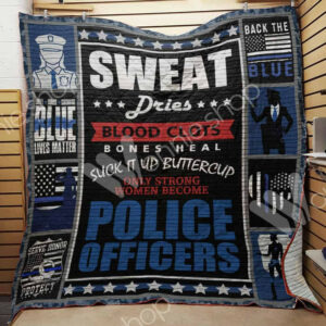 Police Quilt Blanket DHC1102113TD , 50 x 60 Inch, Quilt Bed Set