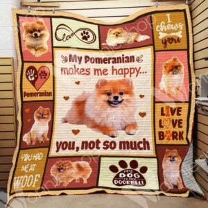 Pomeranian Dog Quilt Blanket DHC0602620TD , 50 x 60 Inch, Quilt Bed Set