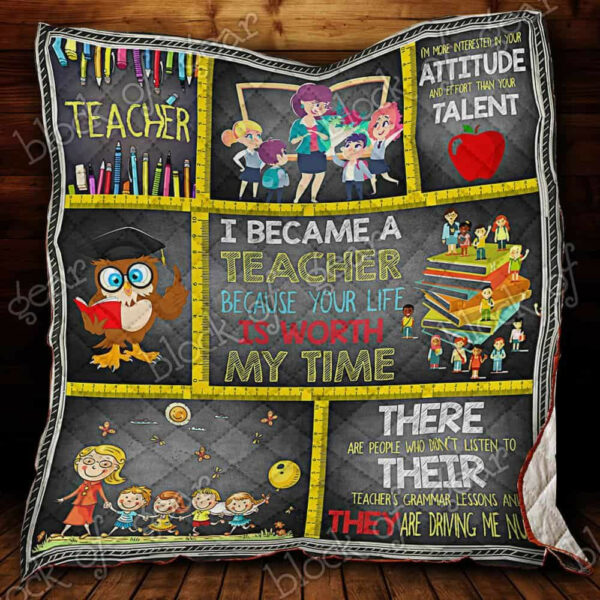 Proud Teacher Cl19100693Mdq Quilt Blanket , 50 X 60 Inch, Quilt Bed Set