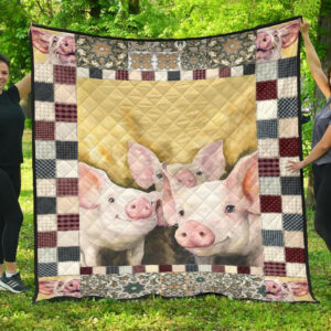 Premium Quilt Blanket Cute Pig Printed Sk02 Dhc131210Dd , 50 x 60 Inch, Quilt Bed Set
