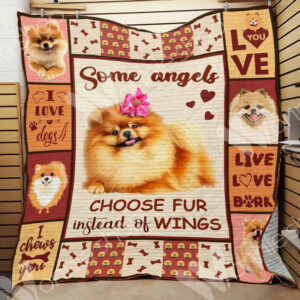 Pomeranian Dog Quilt Blanket DHC05021245TD , 50 x 60 Inch, Quilt Bed Set