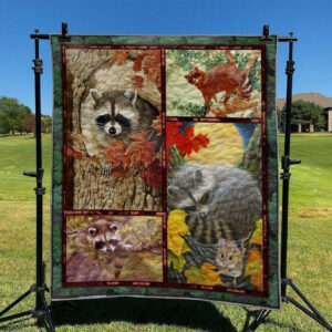Raccoon TD2709562 Quilt Blanket , 50 x 60 Inch, Quilt Bed Set