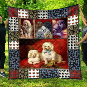 Poodle As A Royal Dog Quilt Blanket DHC0201201275TD , 50 x 60 Inch, Quilt Bed Set