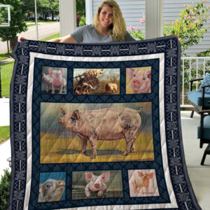 Pig Quilt Blanket DHC2911127VT , 50 x 60 Inch, Quilt Bed Set