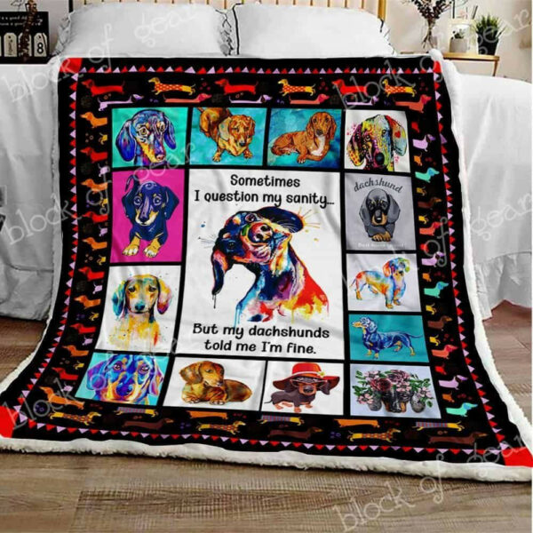 Dachshund Quilt Blanket Dhc3101125Lt, 50 X 60 Inch, Sherpa Blanket