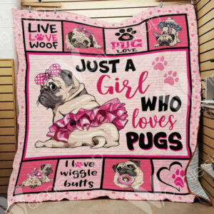 Pug Dog Blanket LNT0912006 Quilt Blanket , 50 x 60 Inch, Quilt Bed Set
