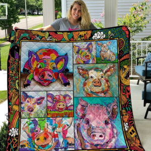 Pig Color Pigs Quilt Blanket Dhc04011115Dd , 50 x 60 Inch, Quilt Bed Set
