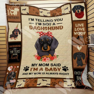 Dachshund Quilt Blanket DHC1312394VT , 50 x 60 Inch, Quilt Bed Set