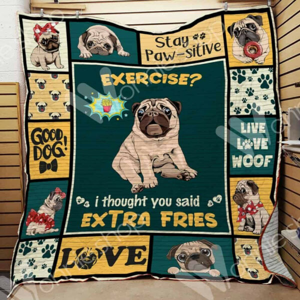 Pug Dog Blanket Lnt1512012 Quilt Blanket , 50 X 60 Inch, Quilt Bed Set