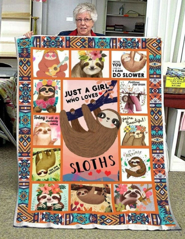 Sloth Quilt Blanket Dhc1312660Vt , 50 X 60 Inch, Quilt Bed Set