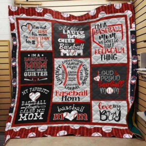 Baseball Mom LD1009003CL Quilt Blanket , 50 x 60 Inch, Quilt Bed Set