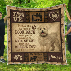 Quilt Blanket Dogs Maltese Beside You Dhc09121226Dd , 50 x 60 Inch, Quilt Bed Set