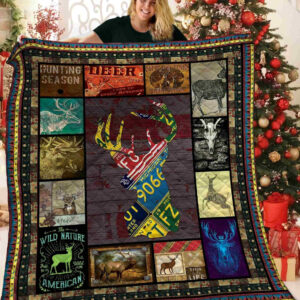 Deer Hunting Quilt Blanket BBB111111MH , 50 x 60 Inch, Quilt Bed Set