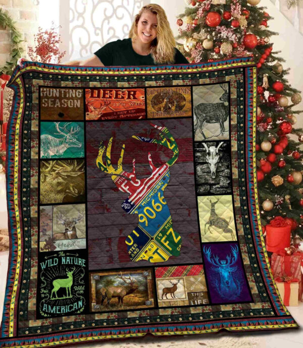 Deer Hunting Quilt Blanket Bbb111111Mh , 50 X 60 Inch, Quilt Bed Set