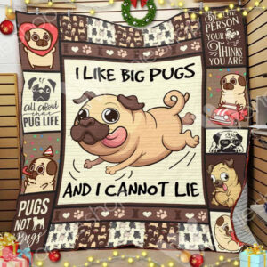 Pug Dog Quilt Blanket DHC01021053TD , 50 x 60 Inch, Quilt Bed Set