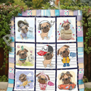 Pug Surprise Babe Quilt Blanket DHC0201201264TD , 50 x 60 Inch, Quilt Bed Set