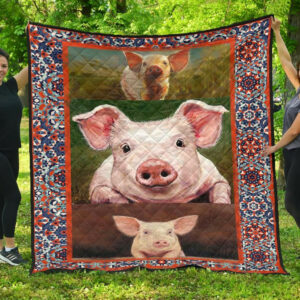 Premium Quilt Blanket Cute Pig Printed Sk01 Dhc1112208Dd , 50 x 60 Inch, Quilt Bed Set