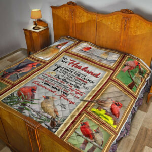 To My Husband Quilt Blanket DHC02011013DD , 50 x 60 Inch, Quilt Bed Set