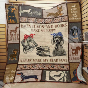 Dachshund Dog Quilt Blanket DHC1002625TD , 50 x 60 Inch, Quilt Bed Set