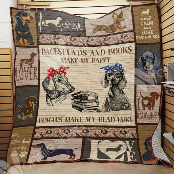 Dachshund Dog Quilt Blanket Dhc1002625Td , 50 X 60 Inch, Quilt Bed Set