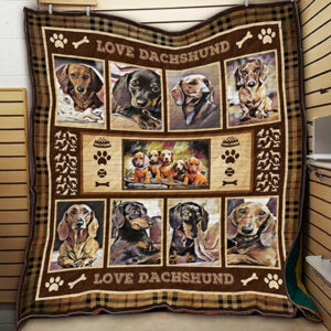 Dachshund Love Dachshund Love Quilt Blanket Christmas Christmas Gifts Merry Christmas Holiday Gifts Gift Dhc03011706Dd , 50 x 60 Inch, Quilt Bed Set