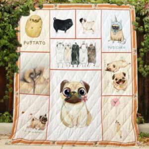 Pug Black Forest Cake Quilt Blanket DHC0201201215TD , 50 x 60 Inch, Quilt Bed Set