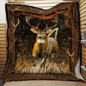 Deer Hunting Quilt Blanket ABC07114238 , 50 x 60 Inch, Quilt Bed Set