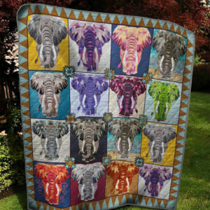 Elephant Beautiful Picture Bl Quilt Blanket DHC0201201356TD , 50 x 60 Inch, Quilt Bed Set