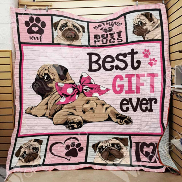 Pug Dog Cl15100288Mdq Quilt Blanket , 50 X 60 Inch, Quilt Bed Set