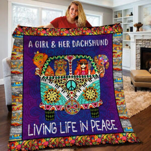 Dachshund Quilt Blanket BBB180220 , 50 x 60 Inch, Quilt Bed Set