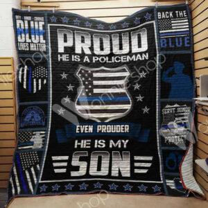 Police Mom Quilt Blanket DHC1102153TD , 50 x 60 Inch, Quilt Bed Set