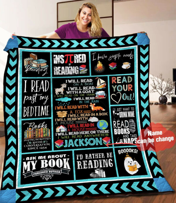 Reading Personalized Quilt Blanket Hhh090609Na , 50 X 60 Inch, Quilt Bed Set