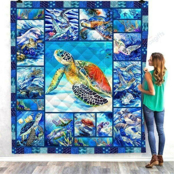 Turtle Wonderful Ocean Nc1809854Cl Quilt Blanket , 50 X 60 Inch, Quilt Bed Set